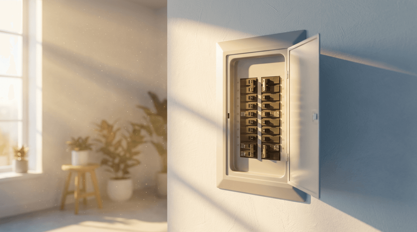 Complete residential electrical panel installation